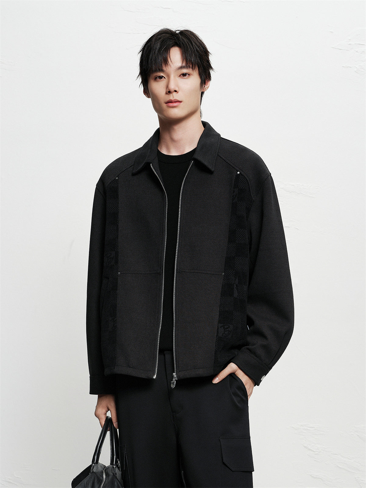 Men's Chenille Tonal Panel Jacket