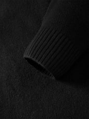 Men's Loose-Fit Brushed Sweater with Embroidery