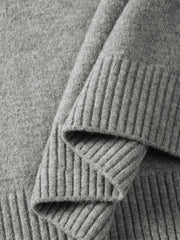 Men's Grey Brushed Sweater with Embroidery