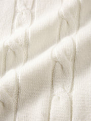 Men's 3D Cable-Knit Panel Sweater