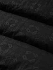 Men's Allover Tonal Jacquard Hooded Down Jacket