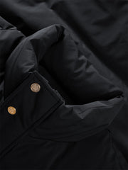 Men's Short Black-Gold Puffer Jacket