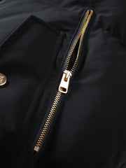 Men's Short Black-Gold Puffer Jacket
