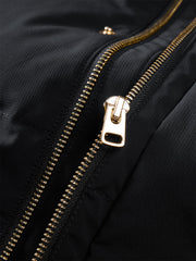 Men's Short Black-Gold Puffer Jacket