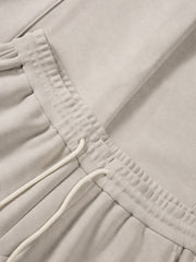 Men's Casual Solid Drawstring Elastic-Waist Brushed-Soft Pants