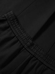Men's Casual Commuter Warm Wide-Leg Black Pants