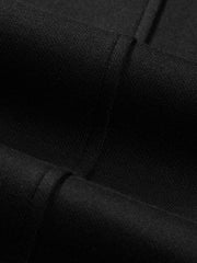 Men's Casual Commuter Warm Wide-Leg Black Pants