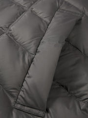 Men's Casual 90% White Duck Down Hooded Grey Down Jacket