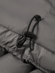 Men's Casual 90% White Duck Down Hooded Grey Down Jacket