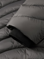 Men's Casual 90% White Duck Down Hooded Grey Down Jacket