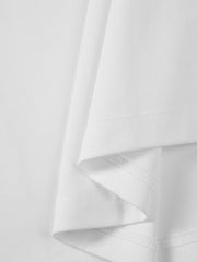 Men's Basic White Embroidered Long-Sleeve T-Shirt