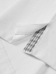 Men's Basic White Embroidered Long-Sleeve T-Shirt