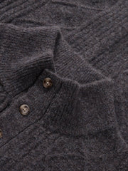 Men's Commuter Button Half-Placket Geometric Knit Top