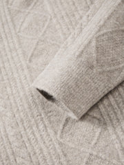 Men's Commuter Button Half-Placket Geometric Knit Top