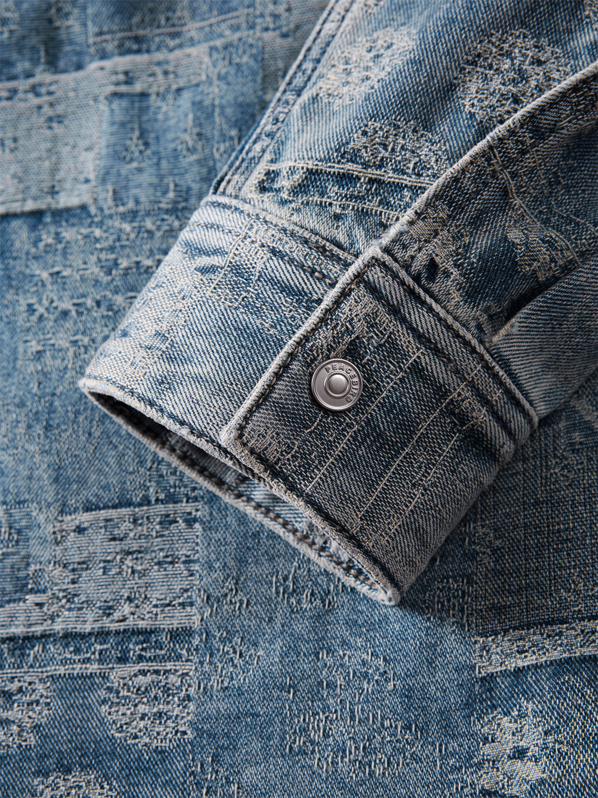 Men's Oversized Jacquard Denim Shirt