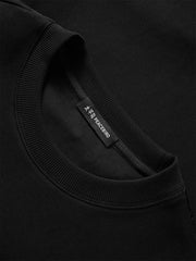 Men's Solid Pullover Sweatshirt with Elastic Hem