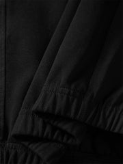 Men's Solid Pullover Sweatshirt with Elastic Hem