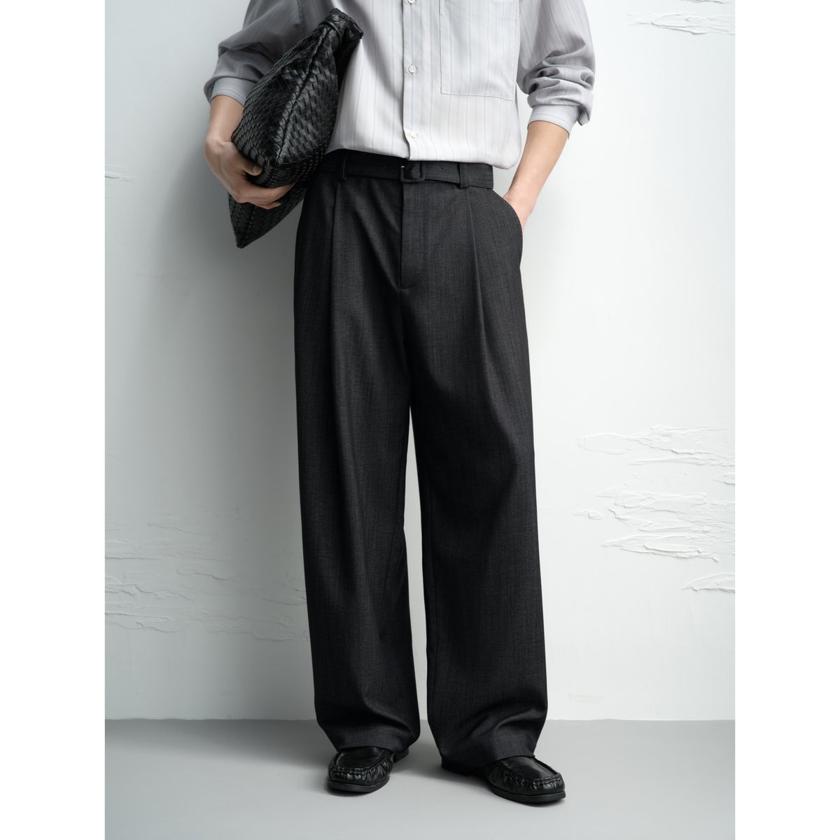 Men's Commuter Denim-Texture Trousers