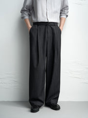 Men's Commuter Denim-Texture Trousers