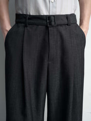 Men's Commuter Denim-Texture Trousers