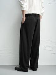 Men's Commuter Black Relaxed-Fit Trousers