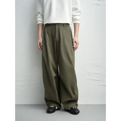 Men's Casual Olive Large-Capacity Cargo Pants