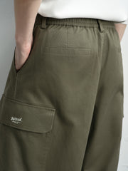 Men's Casual Olive Large-Capacity Cargo Pants