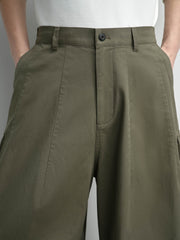 Men's Casual Olive Large-Capacity Cargo Pants