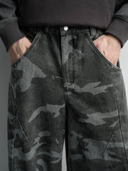 Men's American Vintage Camo Relaxed-Fit Jeans