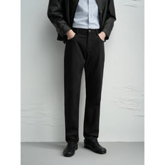 Men's Casual Slim-Fit Black Jeans