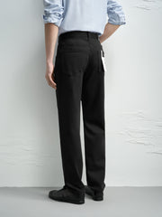 Men's Casual Slim-Fit Black Jeans