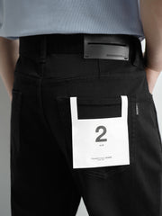 Men's Casual Slim-Fit Black Jeans