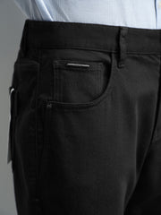 Men's Casual Slim-Fit Black Jeans