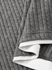 Men's Casual Faux-Layer Cable-Knit Sweater