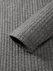 Men's Casual Faux-Layer Cable-Knit Sweater