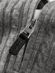 Men's Casual Faux-Layer Cable-Knit Sweater