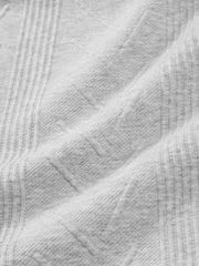 Men's Casual Grey Jacquard-Texture Half-Zip Sweatshirt