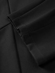 Men's Casual Black Letter-Patch Elastic-Waist Sweatpants
