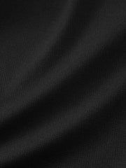 Men's Casual Black Letter-Patch Elastic-Waist Sweatpants