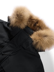 Men's Black Utility Outdoor Parka Down Jacket