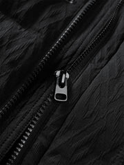 Men's Textured Jacquard Stand-Collar Down Jacket