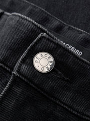 Men's Casual Dark Grey Slim-Fit Tapered Jeans