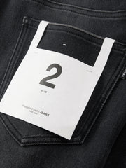 Men's Casual Dark Grey Slim-Fit Tapered Jeans