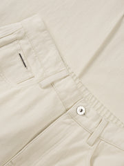 Men's Casual White Relaxed-Fit Elastic-Waist Jeans