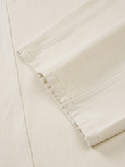Men's Casual White Relaxed-Fit Elastic-Waist Jeans