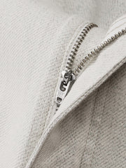 Men's Casual White High-Density Twill Denim Pants