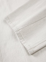 Men's Casual White High-Density Twill Denim Pants
