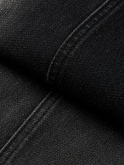 Men's Casual Dark Grey Gradient Relaxed Curved-Leg Jeans