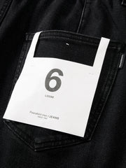 Men's Casual Dark Grey Gradient Relaxed Curved-Leg Jeans