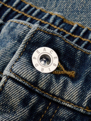 Men's Casual Relaxed Washed Curved-Leg Jeans